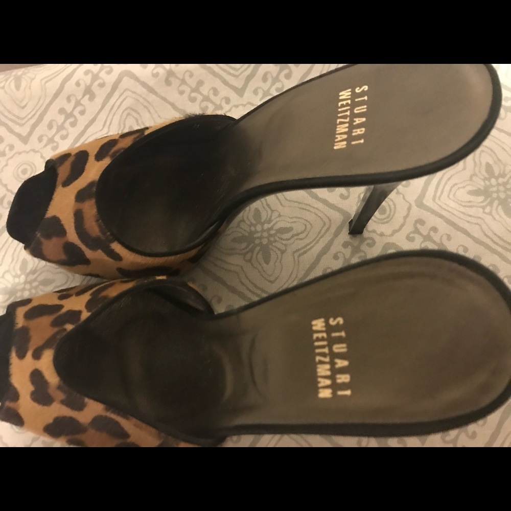 Stuart Weitzman leopard print heels size 9.5